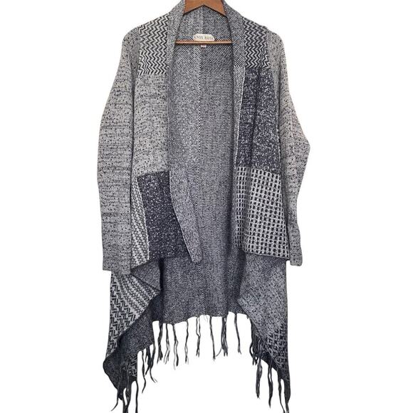 Knox Rose Sweaters - Knox Rose Womens Knit Waterfall Cardigan Size XXL Fringe Oversized‎ Boho Western